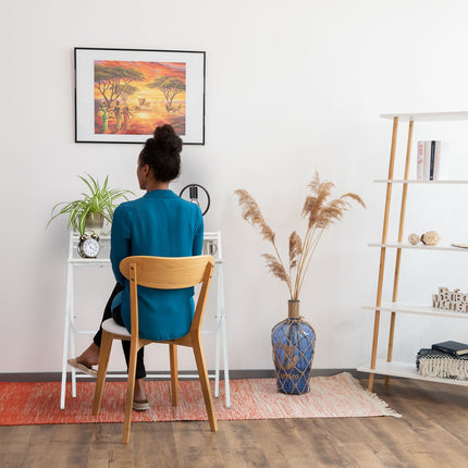 Bureau pliant avec étagère