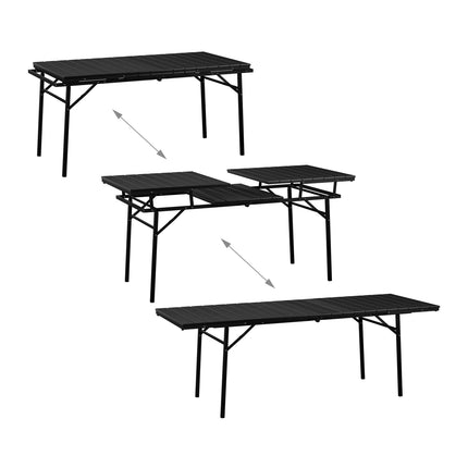 Klappbarer ausziehbarer Gartentisch