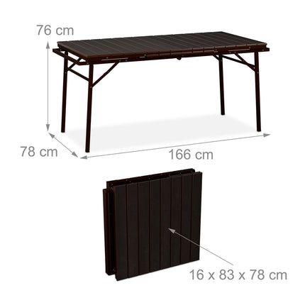 Table de jardin pliante et extensible