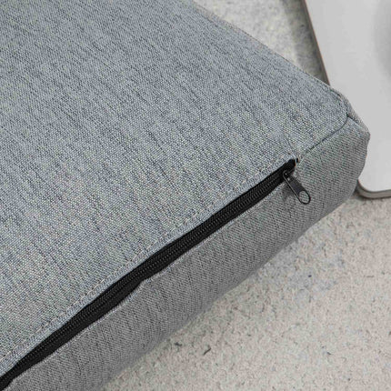 Adjustable floor chair with bed function, linen look, grey