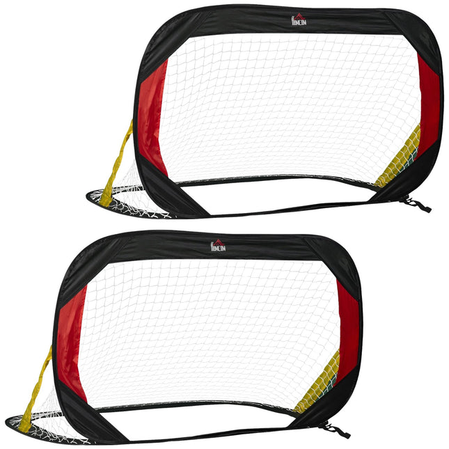 Klappbare Fußballtore aus Stahl, 2er-Set, für Garten oder Park