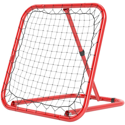 Zusammenklappbarer Fußball-Rebounder – rot, Metall, 63 x 63 cm