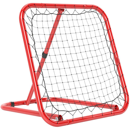 Zusammenklappbarer Fußball-Rebounder – rot, Metall, 63 x 63 cm