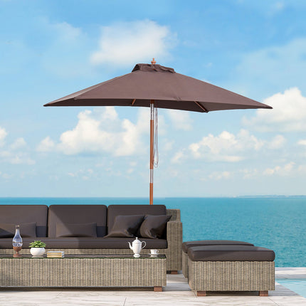 Klappbarer Gartenschirm - Verstellbar Fichte und Polyester 200x150x230 cm