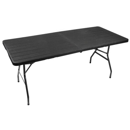 Klappbarer Gartentisch schwarz 180cm