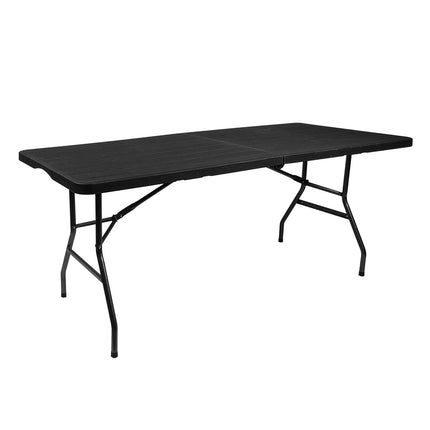 Klappbarer Gartentisch schwarz 180cm