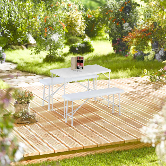 Klappbarer Gartentisch, höhenverstellbar