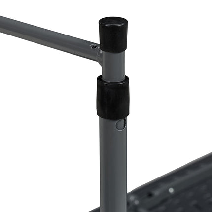 Folding garden table, height adjustable