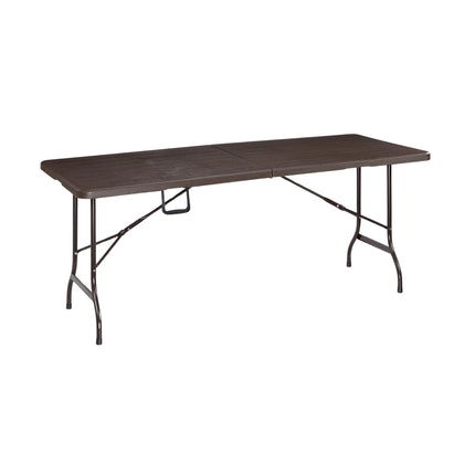Table de jardin pliante aspect bois