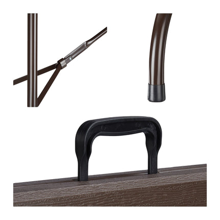 Table de jardin pliante aspect bois