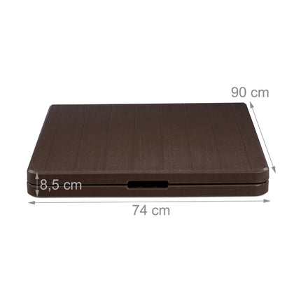 Table de jardin pliante aspect bois