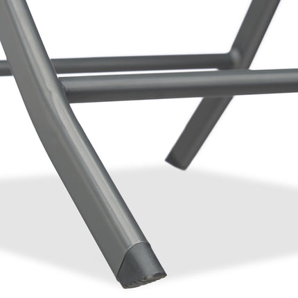 Table de jardin pliante avec plateau en verre
