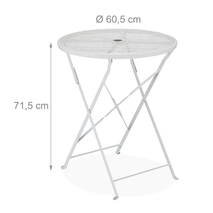 Table de balcon pliante en métal
