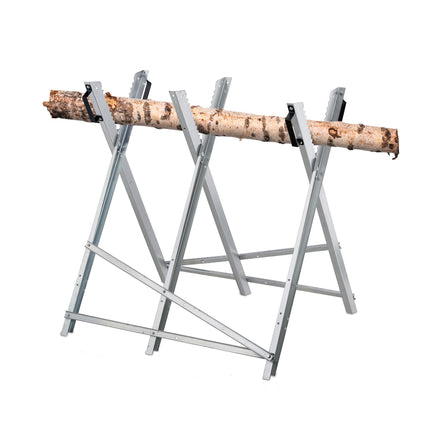 Folding metal saw stand