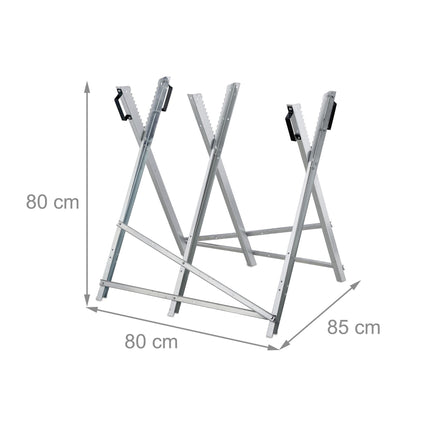Folding metal saw stand