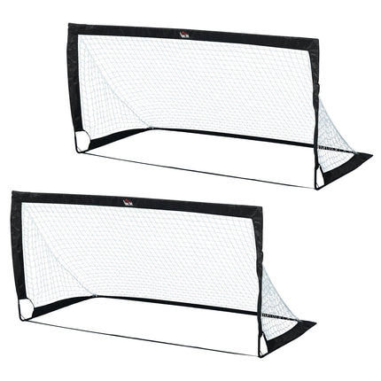 Klappbare Mini-Fußballtore aus Stahl und Tetrolon, 2er-Set