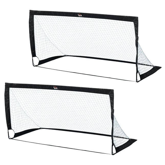 Klappbare Mini-Fußballtore aus Stahl und Tetrolon, 2er-Set