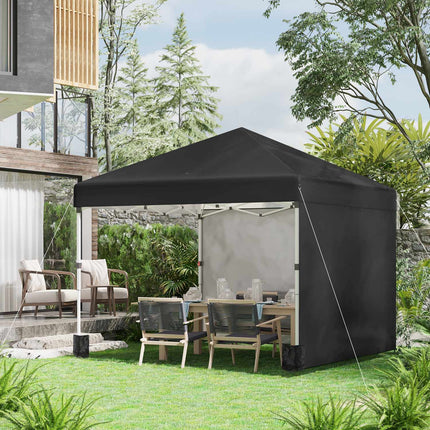 Pop-Up-Pavillon 2,97x2,97m, UV-Schutz mit Seitenwänden