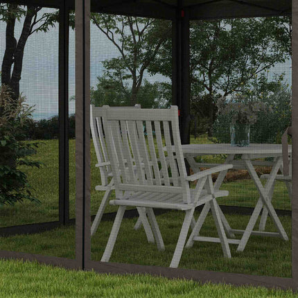 Pop-up Gartenpavillon mit Seitenwänden, hellgrau 3,25m