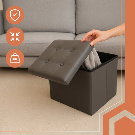 Faltpouf Grau 25780