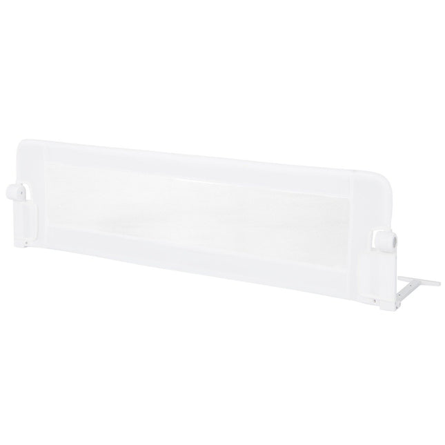 Klappbares Schutzgitter für Kinderbetten mit verstellbaren Gurten 150x40,5x42 cm weiß