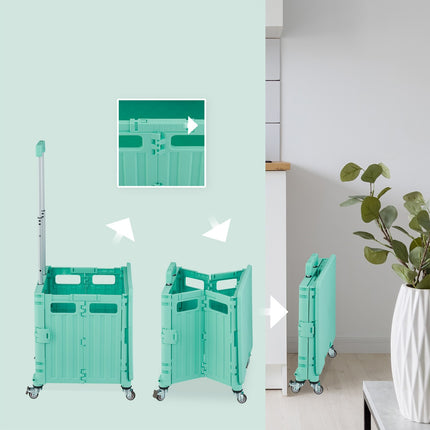 Folding shopping cart with wheels
