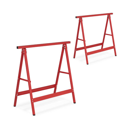 Supports pliants, lot de 2 en rouge
