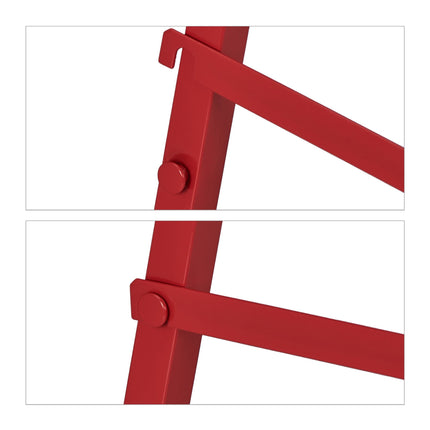Supports pliants, lot de 2 en rouge
