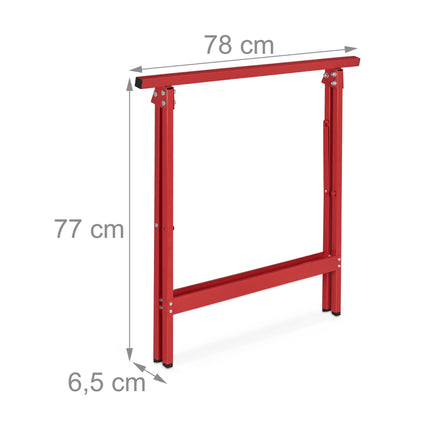 Supports pliants, lot de 2 en rouge