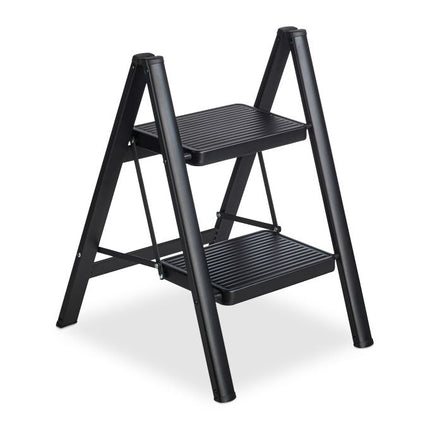 Folding steel stepladder