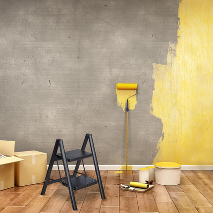 Folding steel stepladder
