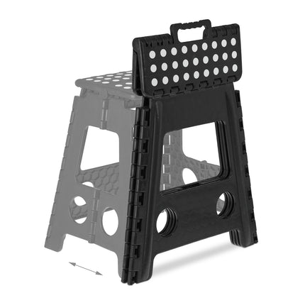 Folding stool XL black