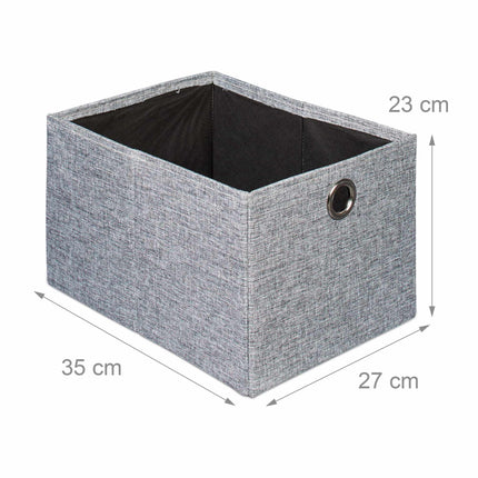 Folding stool in linen with compartment