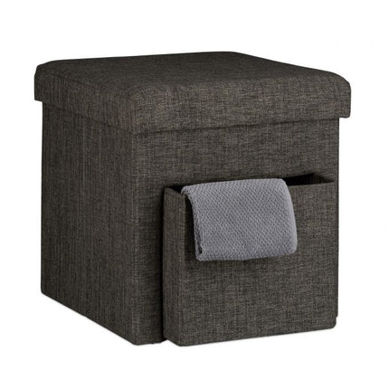 Klapphocker aus Leinen mit Fach