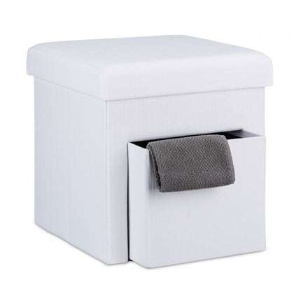 Klapphocker aus Leinen mit Fach