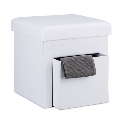 Klapphocker aus Leinen mit Fach
