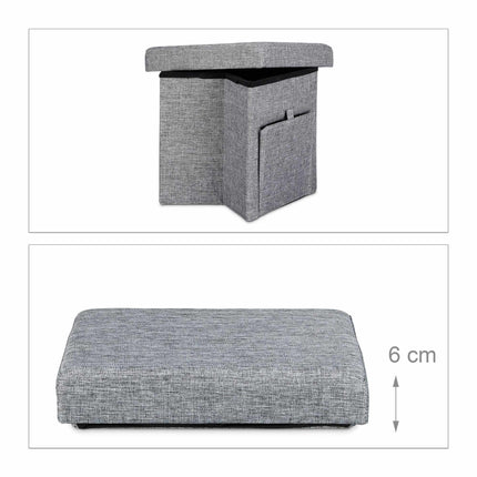 Folding stool with flap