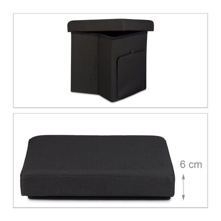 Folding stool with flap