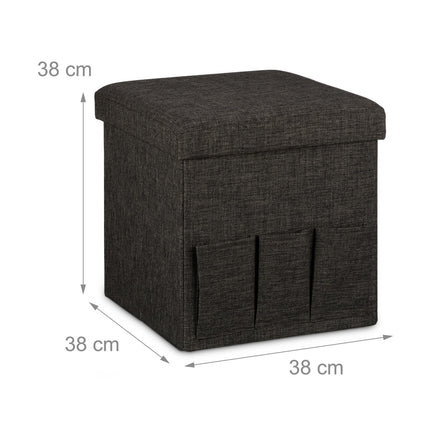 Folding stool with pockets Linne