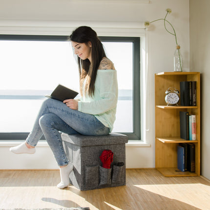 Folding stool with pockets Linne