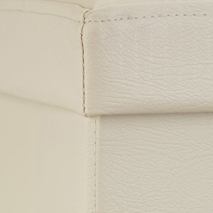 Folding storage bench in artificial leather