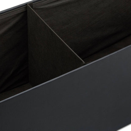 Banc de rangement pliable en cuir artificiel