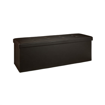 Folding storage bench in artificial leather
