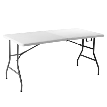 Klapptisch Klapptisch Campingtisch Gartentisch weiß 153 cm x 74 cm x 74 cm