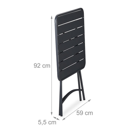 Folding table, outside