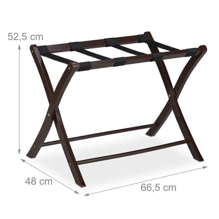 Folding wooden suitcase stand