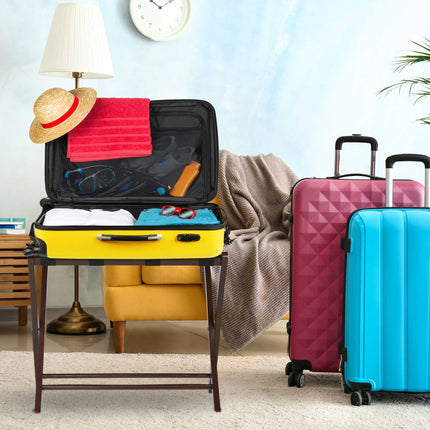 Folding wooden suitcase stand