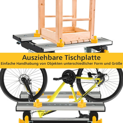 Klappbarer Arbeitstisch mit 8 beweglichen Klemmen &amp; 7 Höhenstufen 100 kg Tragkraft