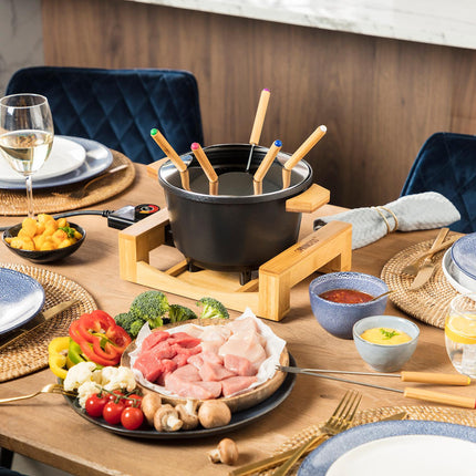 Fondue set Pure Bamboo 173025 1.5l 8 vidliček
