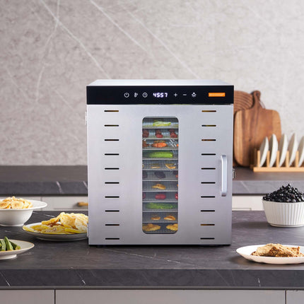 Food Dehydrator, 10-Tray Stainless Steel, 1000W